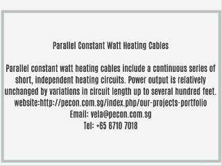 Parallel Constant Watt Heating Cables