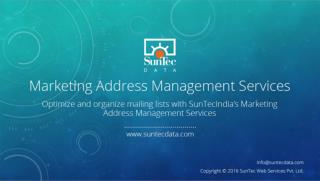 Marketing Address Management Services - SunTecData