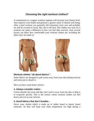 Choosing the right workout clothes?