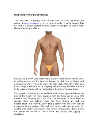 Men’s underwear by Cover Male