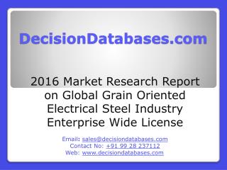 Global Grain Oriented Electrical Steel Industry Enterprise Wide License Market 2016