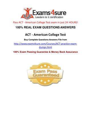 ACT Questions Answers