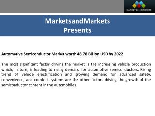Automotive Semiconductor Market by Component - 2022 | MarketsandMarkets
