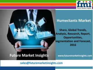 Humectants Market Growth, Trends, Absolute Opportunity and Value Chain 2016-2026