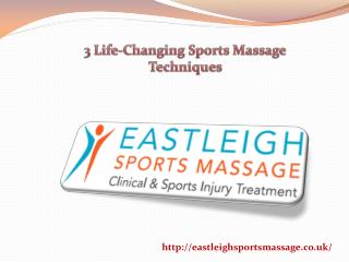 3 Life-Changing Sports Massage Techniques