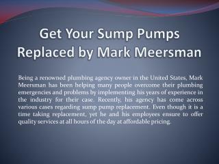 Simple Plumbing Repair Tips from Mark Meersman