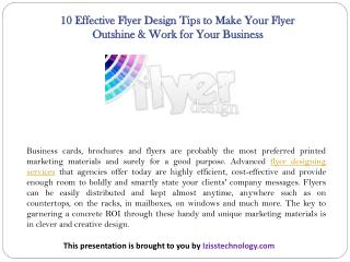 10 Effective Flyer Design Tips to Make Your Flyer Outshine & Work for Your Business
