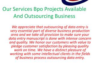 Services Offered by Ascent Bpo Data Entry Services & Data Entry Works