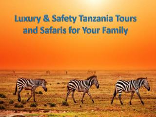 Luxury & Safety Tanzania Tours and Safaris for Your Family