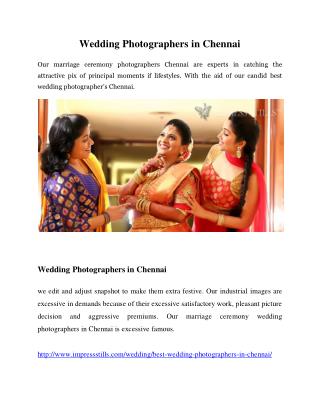 Wedding Photographers in Chennai