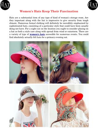 Women's Hats Keep Their Fascination
