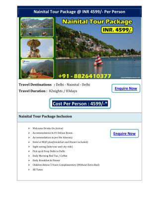 Nainital Tour Package