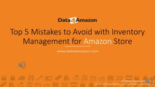 Top 5 Mistakes to Avoid with Inventory Management for Amazon Store