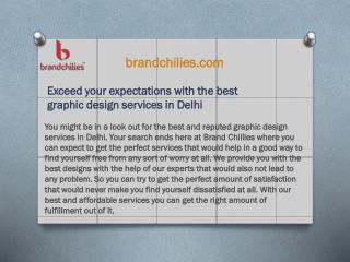 Exceed your expectations with the best graphic design services in Delhi
