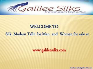 Silk mordern tallit for men and women at galileesilks