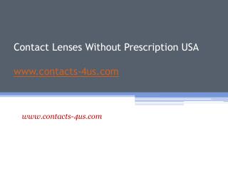 Order Contacts without Prescription