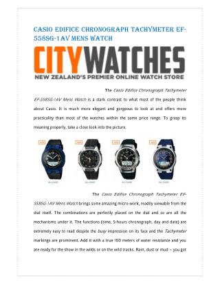 Casio Edifice Chronograph Tachymeter EF-558SG-1AV Mens Watch