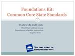 Foundations Kit: Common Core State Standards