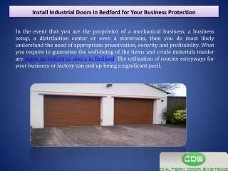 Install Industrial Doors in Bedford for Your Business Protection