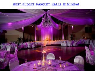 Best Budget Banquet halls in Mumbai