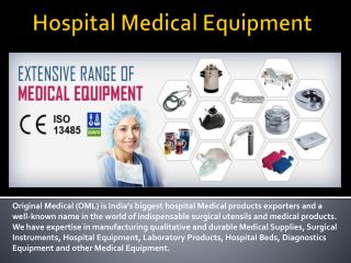 Hospital Medical Equipment Manufacturer