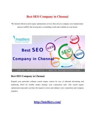 Best SEO Company in Chennai