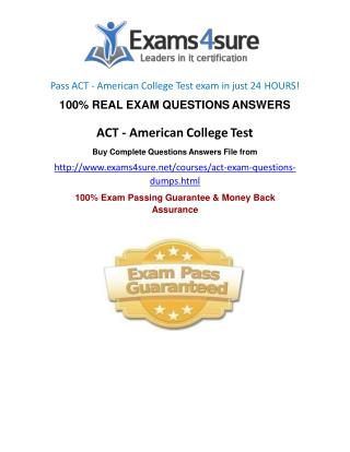 American College Test Practice Test