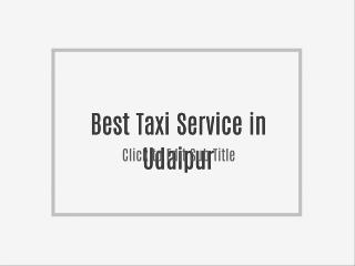 Best Taxi Service in Udaipur