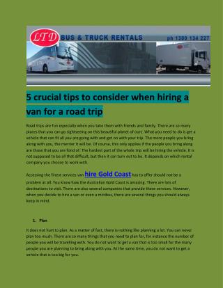 truck rental gold coast