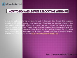 Top Tips to Moving Hassle-Free in US