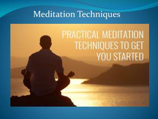 Meditation Techniques