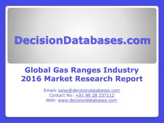 Global Gas Ranges Industry Analysis and Revenue Forecast 2016