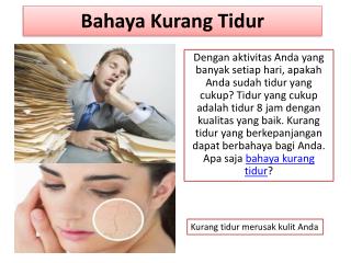 Bahaya Kurang Tidur