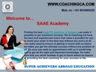 Find the best bank PO coaching in Gurgaon for you