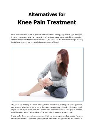Alternatives for Knee Pain Treatment - Apollo Spectra