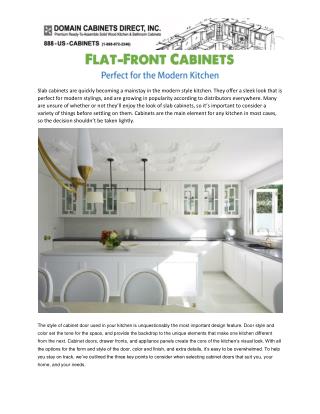 Flat-Front Cabinets Perfect for the Modern Kitchen