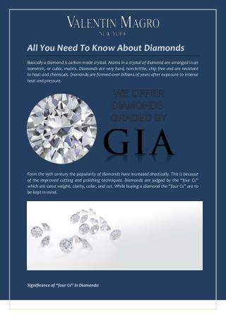 All You Need To Know About Diamonds