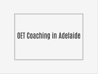 OET Training in Adelaide