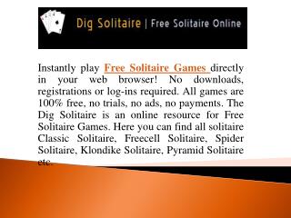 Free Solitaire Games Online