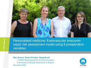 Personalised medicine: Endovascular aneurysm repair risk assessment model using 8 preoperative variables