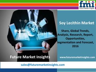 Soy Lecithin Market Segments, Opportunity, Growth and Forecast by End-use Industry 2016-2026