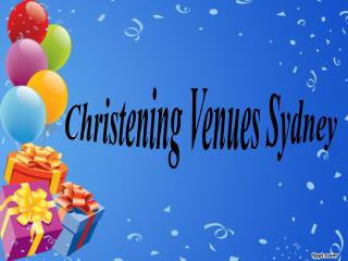 christening venues sydney