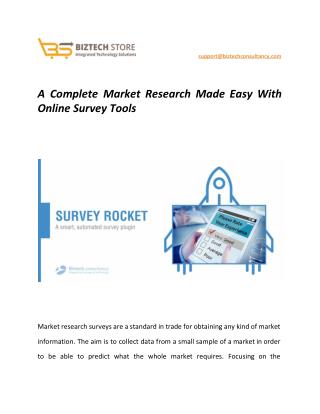 A Complete Market Research Made Easy With Online Survey Tools