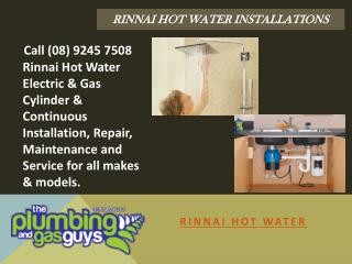 Rinnai Hot Water Installations