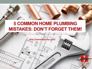 5 Common Home Plumbing Mistakes: Don’t forget them!
