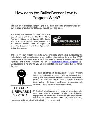 How does the BuildaBazaar Loyalty Program Work?