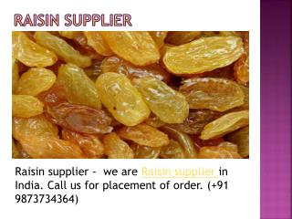 Raisin supplier