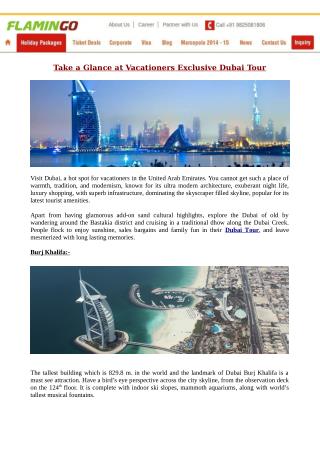 Flamingo Travels: Take a Glance at Vacationers Exclusive Dubai Tour