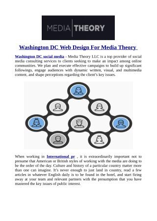 Washington DC Web Design For Media Theory