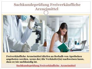 Sachkundeprüfung Freiverkäufliche Arzneimittel